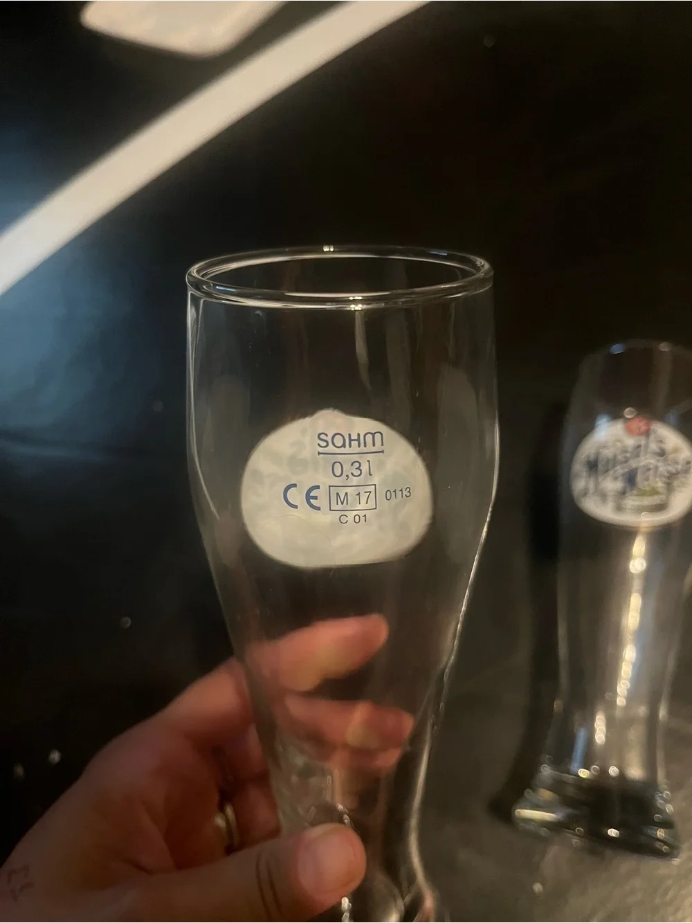 Maisels Weisse Beer Glass 0.5 L Weizen Tall German Logo Etched Pub Barware Pair